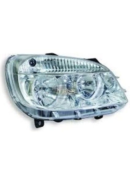Fiat Doblo -SAĞ Far 2006-2009 | Elektrikli Motorlu | H7 + H1 | Şeffaf Cam | 51755054 Uyumlu