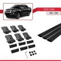 Isuzu D-Max 2 (RT85) Post-Facelift 2016-2019 Arası ile Uyumlu FLY Model Ara Atkı Tavan Barı Siyah 3 Adet