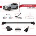 Nissan Pathfinder 2022-2024 Arası ile Uyumlu FLY Model Ara Atkı Tavan Barı Gri 2 Adet
