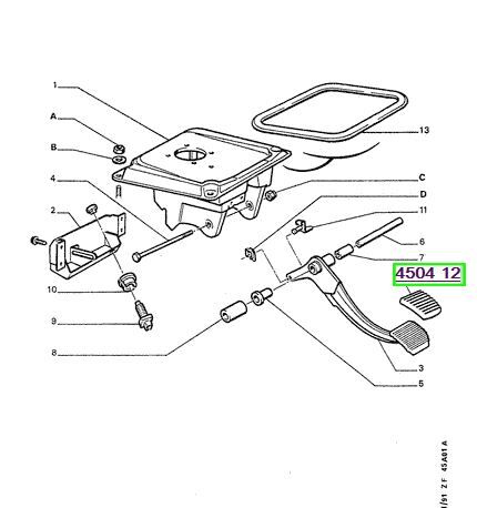 Peugeot 306 405 Partner XSARA Fren Pedal Lastiği