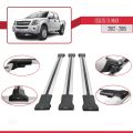 Isuzu D-Max 2 (RT50) Pre-Facelift 2012-2015 Arası ile Uyumlu FLY Model Ara Atkı Tavan Barı Gri 3 Adet