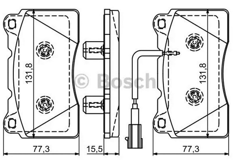 BOSCH B 0986494539 Ön Fren Balatası – Audi A3, A4 ve Q3 İçin Uyumlu