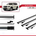 Nissan Armada 2 (Y62) 2017-2020 Arası ile Uyumlu BASIC Model Ara Atkı Tavan Barı Gri 3 Adet