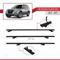 Mitsubishi Pajero (V80) 2007-2022 Arası ile Uyumlu BASIC Model Ara Atkı Tavan Barı Siyah 3 Adet