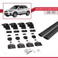 Mitsubishi Outlander Sport (GA) 2010-2022 Arası ile Uyumlu ACE-2 Ara Atkı Tavan Barı Siyah 2 Adet