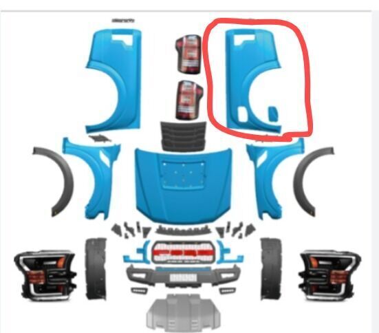 Ford Ranger F150 Gen2 Sağ Arka Çamurluk Plastik Depo Kapağı Dahildir