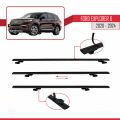 Ford Explorer 6 2020-2024 Arası ile Uyumlu BASIC Model Ara Atkı Tavan Barı Siyah 2 Adet