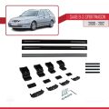 Saab 9-3 II SW 2006-2012 Arası ile Uyumlu BASIC Model Ara Atkı Tavan Barı Siyah 2 Adet