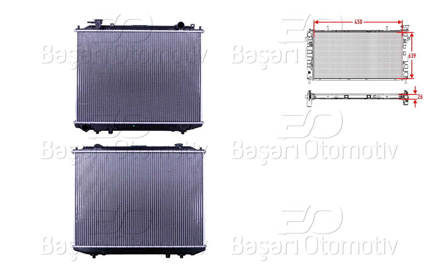 Mazda B2500 BT50 Ford Ranger 1996 ve Sonrası Su Radyatörü