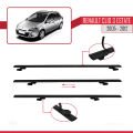 Renault Clio 3 Estate 2005-2012 Arası ile Uyumlu BASIC Model Ara Atkı Tavan Barı Siyah 3 Adet