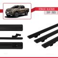 Renault Alaskan 2017-2023 Arası ile Uyumlu BASIC Model Ara Atkı Tavan Barı Siyah 3 Adet