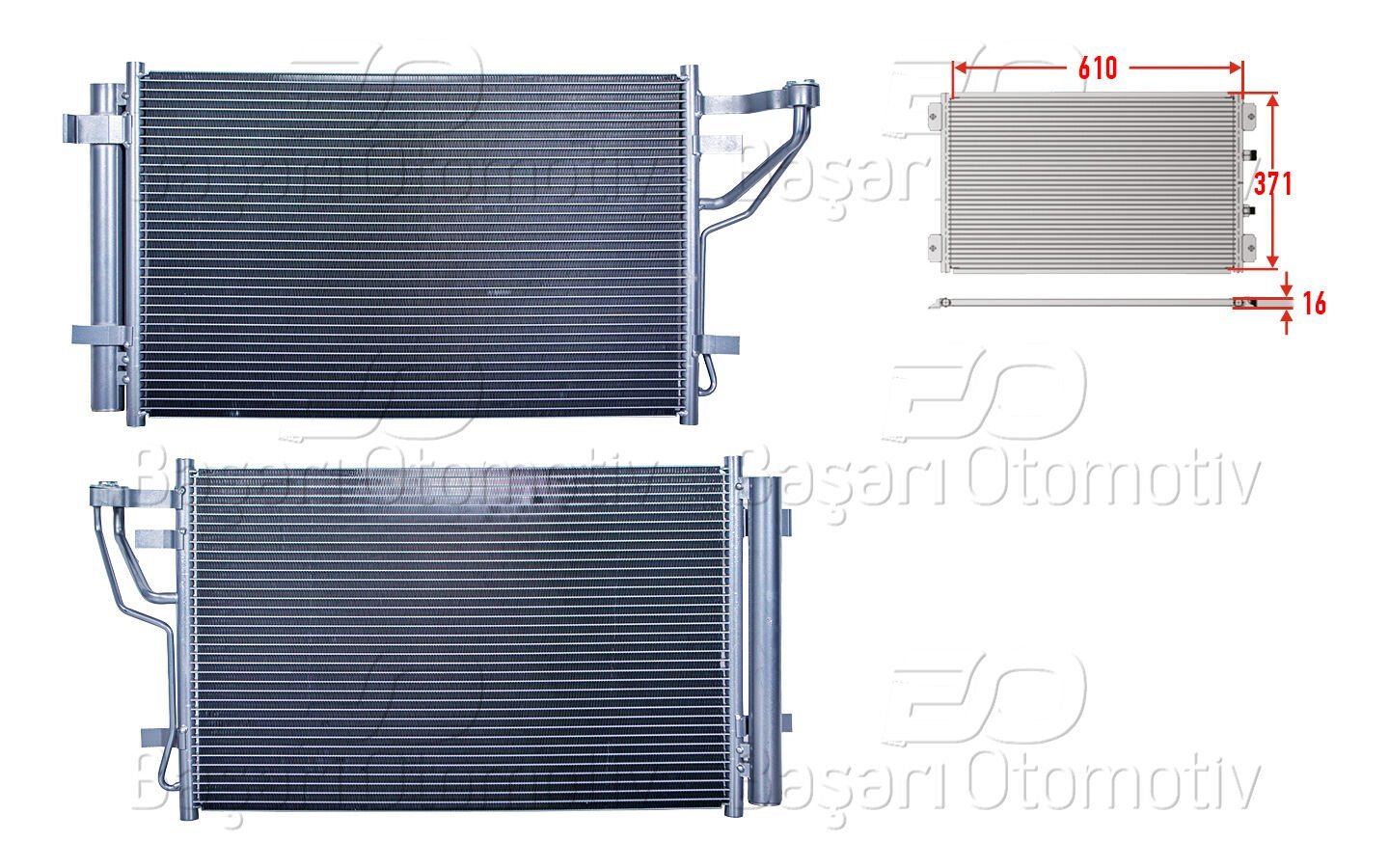 Hyundai i30 Kia Ceed 2006 Sonrası Uyumlu Benzinli Klima Radyatörü