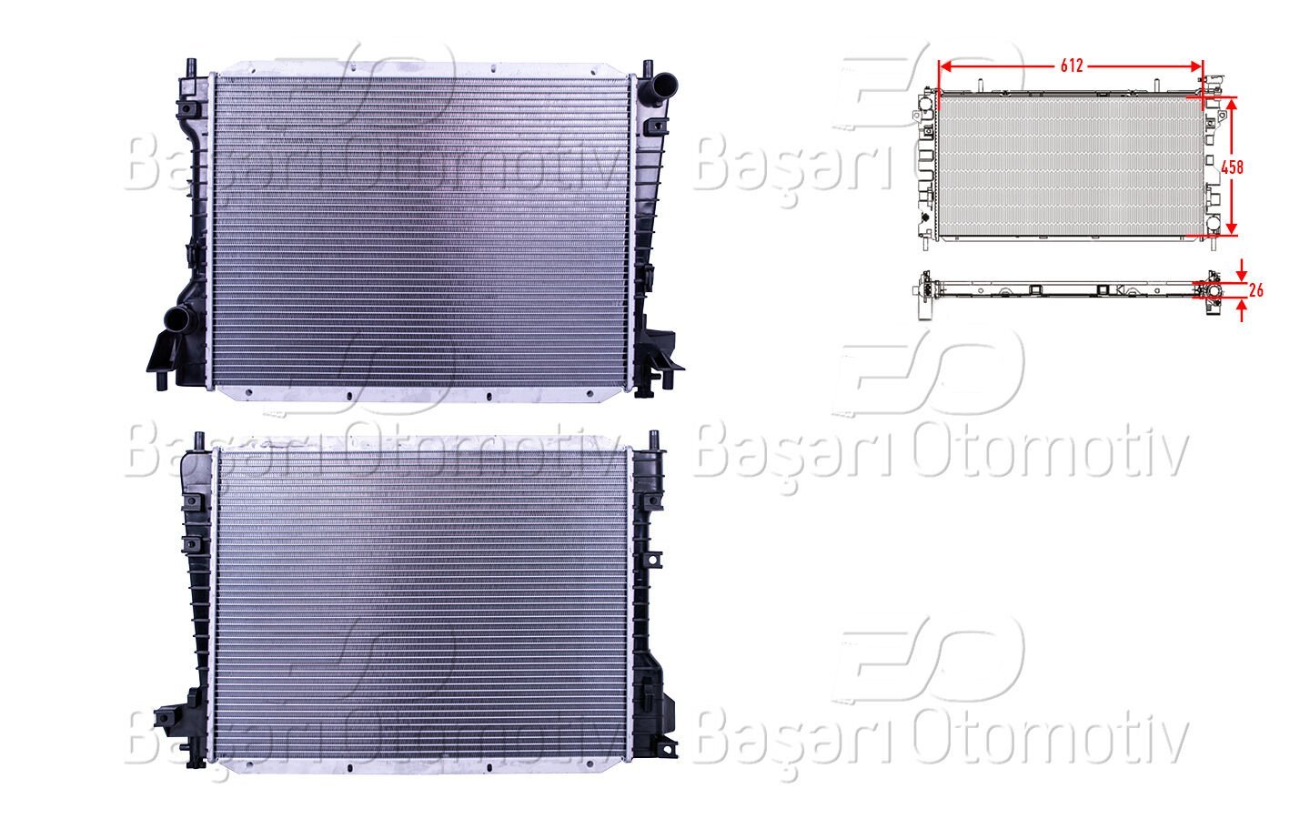 Jaguar S-Type 1999-2008 Uyumlu Su Radyatörü