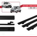 Ford Transit/Tourneo Courier Pre-Facelift 2014-2017 Arası ile Uyumlu BASIC Model Ara Atkı Tavan Barı Siyah 3 Adet