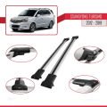 Ssangyong Turismo 2012-2019 Arası ile Uyumlu FLY Model Ara Atkı Tavan Barı Gri 2 Adet