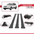 Subaru Outback 2010-2014 Arası ile Uyumlu FLY Model Ara Atkı Tavan Barı Siyah 3 Adet