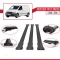 Mercedes Vito 2 (W639) Post-Facelift 2010-2014 Arası ile Uyumlu FLY Model Ara Atkı Tavan Barı Siyah 3 Adet