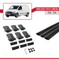 Mercedes Vito 2 (W639) Post-Facelift 2010-2014 Arası ile Uyumlu FLY Model Ara Atkı Tavan Barı Siyah 3 Adet