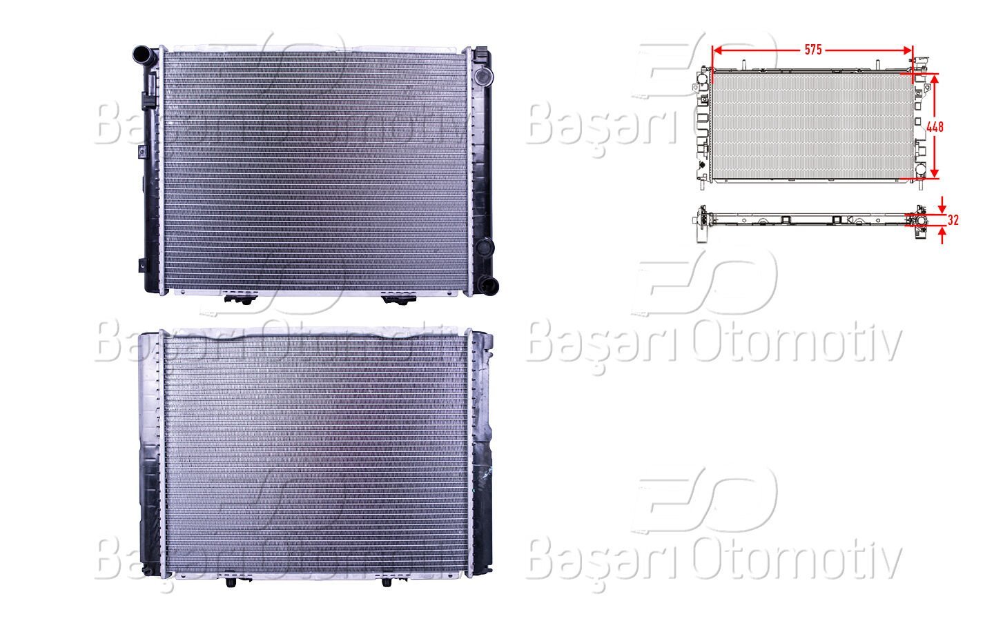Mercedes-Benz 190 W201 1986 Uyumlu Su Radyatörü
