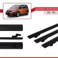Volkswagen Touran Cross Pre-Facelift 2007-2010 Arası ile Uyumlu BASIC Model Ara Atkı Tavan Barı Siyah 3 Adet