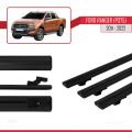 Ford Ranger (P375) 2011-2022 Arası ile Uyumlu BASIC Model Ara Atkı Tavan Barı Siyah 3 Adet