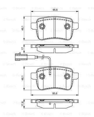 BOSCH B 0986495305 Ön Fren Balatası – Audi A6, A7 ve Q5 İçin Uyumlu