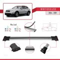 Infiniti QX50 (J50) 2014-2017 Arası ile Uyumlu FLY Model Ara Atkı Tavan Barı Gri 3 Adet