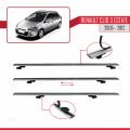 Renault Clio 3 Estate 2005-2012 Arası ile Uyumlu BASIC Model Ara Atkı Tavan Barı Gri 3 Adet