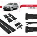 Skoda Karoq 2017 ve Sonrası ile Uyumlu FLY Model Ara Atkı Tavan Barı Siyah 2 Adet