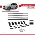 Nissan Pathfinder 2022-2024 Arası ile Uyumlu BASIC Model Ara Atkı Tavan Barı Gri 3 Adet
