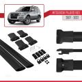 Mitsubishi Pajero (V80) 2007-2022 Arası ile Uyumlu FLY Model Ara Atkı Tavan Barı Siyah 2 Adet