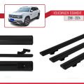 Volkswagen Teramont (CA1) 2018-2024 Arası ile Uyumlu BASIC Model Ara Atkı Tavan Barı Siyah 3 Adet