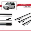 Suzuki Wagon R+ 1998-2003 Arası ile Uyumlu BASIC Model Ara Atkı Tavan Barı Gri 3 Adet
