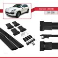 Porsche Cayenne 2 (92A) 2011-2018 Arası ile Uyumlu FLY Model Ara Atkı Tavan Barı Siyah 2 Adet