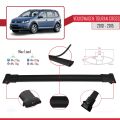 Volkswagen Touran Cross Post-Facelift 2010-2015 Arası ile Uyumlu FLY Model Ara Atkı Tavan Barı Siyah 3 Adet