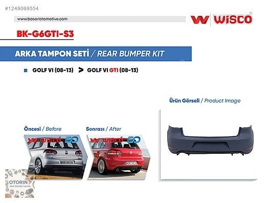 Tampon Seti Arka Vw Golf 6 Gtı 08-13
