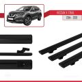 Nissan X-Trail 3 (T32) 2014-2021 Arası ile Uyumlu BASIC Model Ara Atkı Tavan Barı Siyah 3 Adet