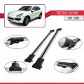 Porsche Cayenne 2 (92A) 2011-2018 Arası ile Uyumlu FLY Model Ara Atkı Tavan Barı Gri 2 Adet