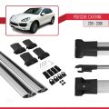Porsche Cayenne 2 (92A) 2011-2018 Arası ile Uyumlu FLY Model Ara Atkı Tavan Barı Gri 2 Adet