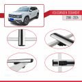 Volkswagen Teramont (CA1) 2018-2024 Arası ile Uyumlu BASIC Model Ara Atkı Tavan Barı Gri 3 Adet