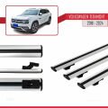 Volkswagen Teramont (CA1) 2018-2024 Arası ile Uyumlu BASIC Model Ara Atkı Tavan Barı Gri 3 Adet