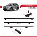 Nissan Rogue 2 (T32) 2014-2020 Arası ile Uyumlu BASIC Model Ara Atkı Tavan Barı Siyah 3 Adet