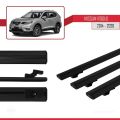 Nissan Rogue 2 (T32) 2014-2020 Arası ile Uyumlu BASIC Model Ara Atkı Tavan Barı Siyah 3 Adet
