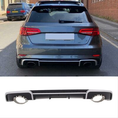 Audi A3 Hb 2016-2019 İçin Uyumlu Rs3 Difüzör ( Normal Tampon İçin)