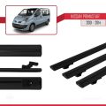 Nissan Primastar 2001-2014 Arası ile Uyumlu BASIC Model Ara Atkı Tavan Barı Siyah 3 Adet