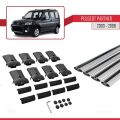 Peugeot Partner Post-Facelift 2003-2008 Arası ile Uyumlu FLY Model Ara Atkı Tavan Barı Gri 4 Adet