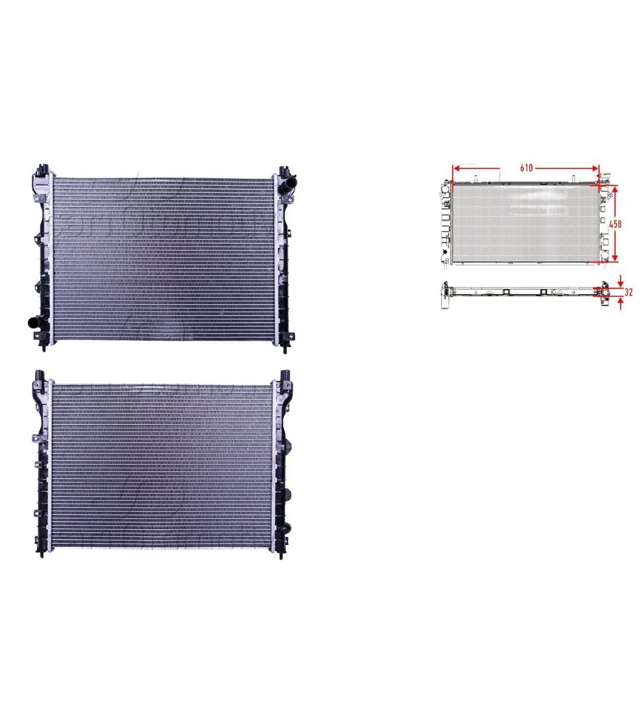 Land Rover Freelander 1 (L314) 1.8 2.5 V6 2.0 TD4 4X4 1998-2006 Su Radyatörü Brazing MT 610X458X32