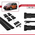 Volkswagen Touran Cross Pre-Facelift 2007-2010 Arası ile Uyumlu FLY Model Ara Atkı Tavan Barı Siyah 2 Adet