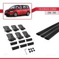 Volkswagen Touran (1T) Post-Facelift 2010-2015 Arası ile Uyumlu FLY Model Ara Atkı Tavan Barı Siyah 3 Adet