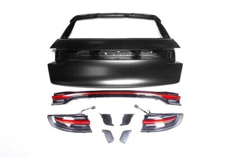 Porsche Macan 2018+ Uyumlu Bagaj Kapağı Ve Led Stop Facelift - Kırmızı